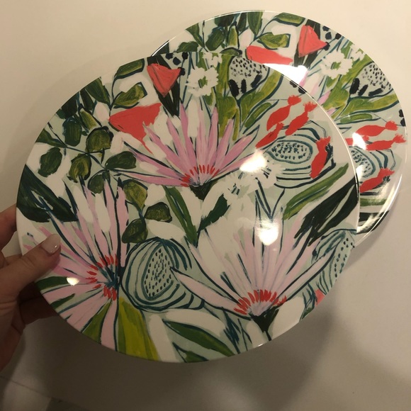 NOT FOR SALE Anthropologie Lulie Wallace Melamine dinner plates - Picture 6 of 7